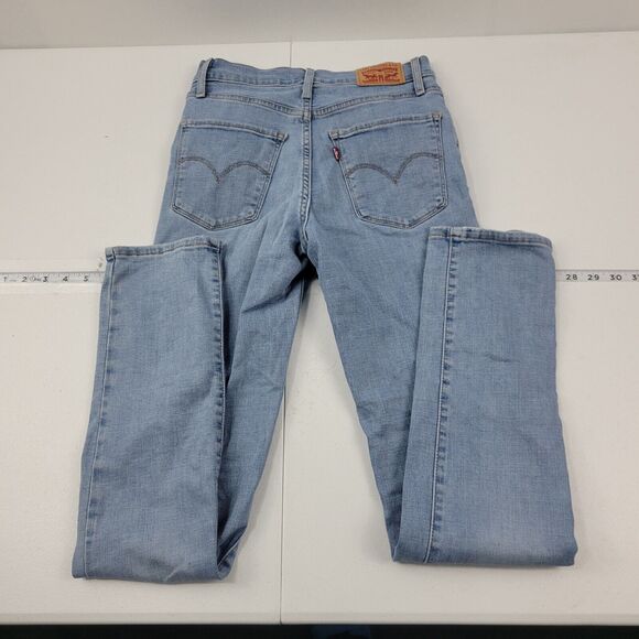 Levi's 724 high rise straight jeans blue denim 26 womens 3570 - Picture 3 of 12